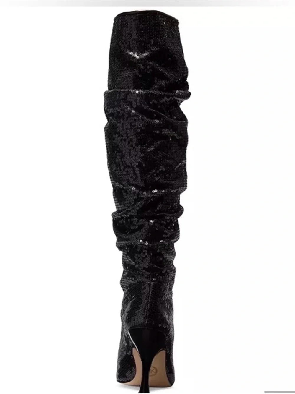 Michael Kors Luna Slouch Black Sequin Over-the-Knee Slouch Boot NEW